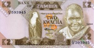 Zambia 1986-1988 Billete 2 Kwacha UNC