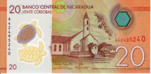 Nicaragua 2019 Billete 20 Córdobas Polímero UNC