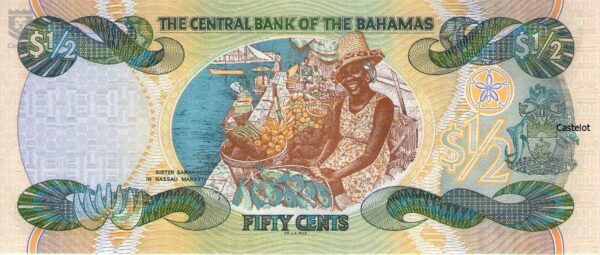 Bahamas 2001 Billete 50 Centavos UNC