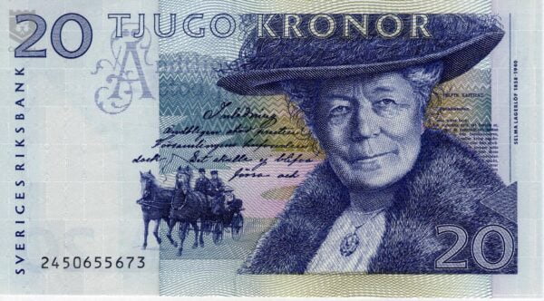 Suecia 1992 Sveriges Bank Billete 20 Kronor (Coronas) UNC