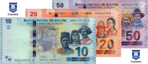 Bolivia 2018-2019 Set de Billetes 10, 20 y 50 Bolivianos UNC
