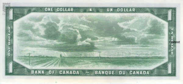 Canadá 1954 Billete 1 Dollar UNC (Beattie-Rasminsky) Diseño Modificado