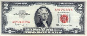 Estados Unidos USA 1963 Billete 2 Dollars EF Red Seal (Sello rojo)