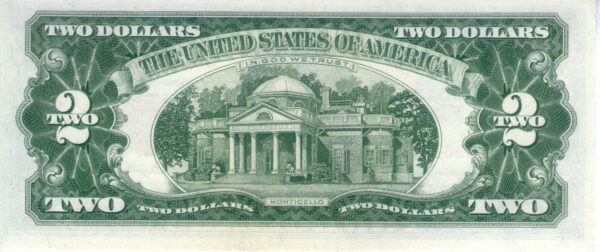 Estados Unidos USA 1963 Billete 2 Dollars UNC Red Seal (Sello rojo)