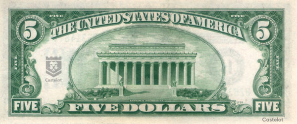 Estados Unidos USA 1934 Billete 5 Dollars Federal Reserve Note UNC