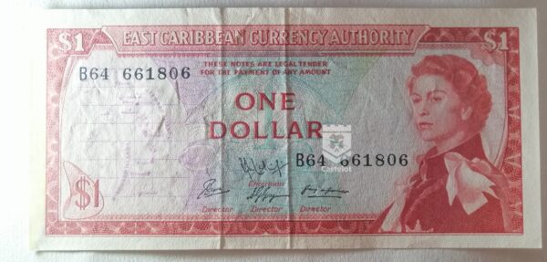 East Caribbean States 1965 Billete 1 Dollar aUNC