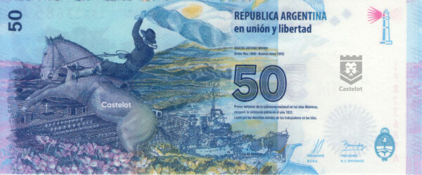 Argentina 2015 Billete 50 Pesos UNC Malvinas