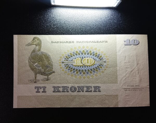 Dinamarca 1977 Billete 10 Kroner (Coronas) EF