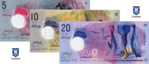 Maldivas 2015-2017 Set Billetes 5,10 y 20 Rufiyaa Polímero UNC