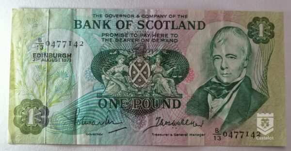 Escocia 1971 Billete 1 Libra Circulado