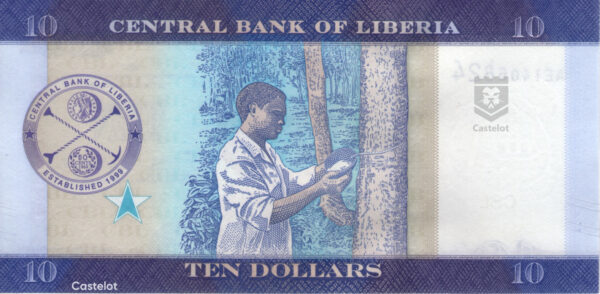 Liberia 2017 Billete 10 Dólares UNC