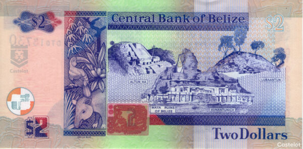 Belice 2014 Billete 2 Dólares UNC