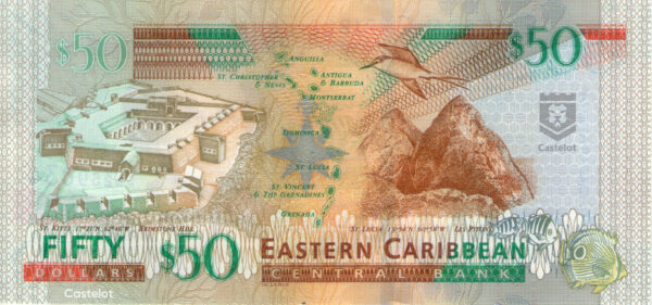 East Caribbean 2015 Billete 50 Dólares UNC