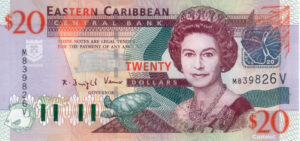Eastern Caribbean 2003 Billete 20 Dólares UNC