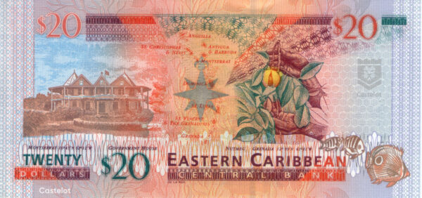 Eastern Caribbean 2003 Billete 20 Dólares UNC