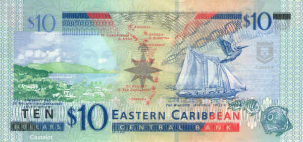 East Caribbean 2003 Billete 10 Dólares UNC