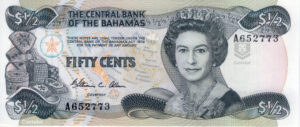Bahamas 1984 Billete 50 Centavos de Dólar UNC
