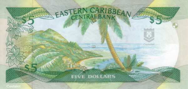 East Caribbean States 1985-87 Billete 5 Dólares aUNC/9+ (Estados del caribe oriental)