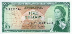 East Caribbean States 1965 Billete 5 Dólares aUNC/9,5 (Estados del caribe oriental)