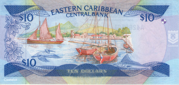 East Caribbean States 1985-87 Billete 10 Dólares aUNC/9+ (Estados del caribe oriental)