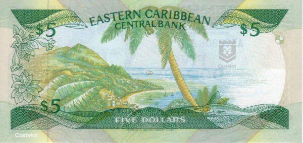 East Caribbean States 1985-87 Billete 5 Dólares UNC (Estados del caribe oriental)