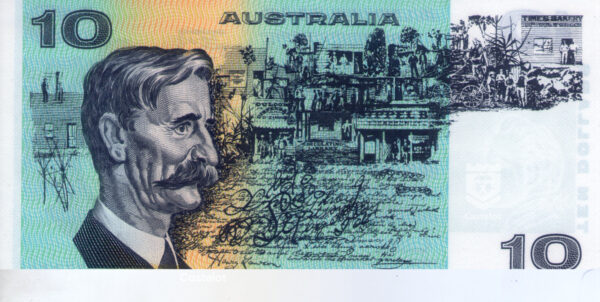 Australia 1985 Billete 10 Dólares Johnston/Fraser UNC