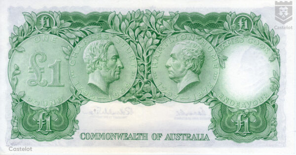 Australia 1961 Billete 1 Libra Coombs/Wilson aUNC/Estado 9 Circulado