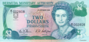 Bermuda (Islas Bermudas) 1988 Billete 2 Dólares UNC (Territorio Británico de ultramar)