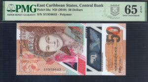 East Caribbean States 2019 Billete $50 Dólares UNC PMG 65 EPQ