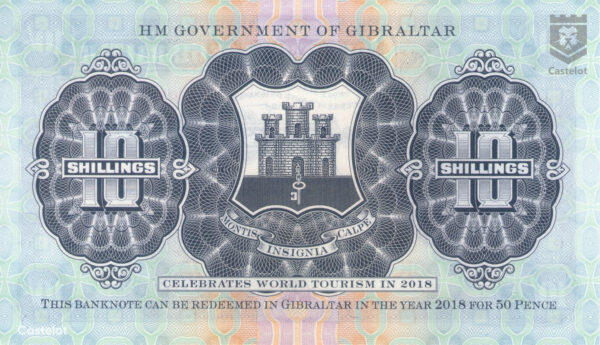 Gibraltar 2018 Billete 10 Shillings UNC Conmemorativo