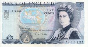Gran Bretaña (Bank Of England) 1988 Billete 5 Libras UNC Firma Gill