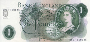 Gran Bretaña (Bank Of England) 1970-80 Billete 1 Libra UNC Firma Page