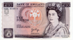 Gran Bretaña (Bank Of England) 1975 Billete 10 Libras UNC. Firma Page.