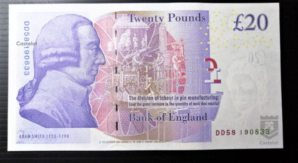 Gran Bretaña (Bank Of England) 2007 Billete 20 Libras UNC Firma Bailey