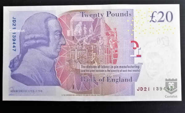 Gran Bretaña (Bank Of England) 2012 Billete 20 Libras UNC Firma Salmon