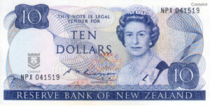 Nueva Zelanda 1985/89 Billete 10 Dólares UNC Firma Russel