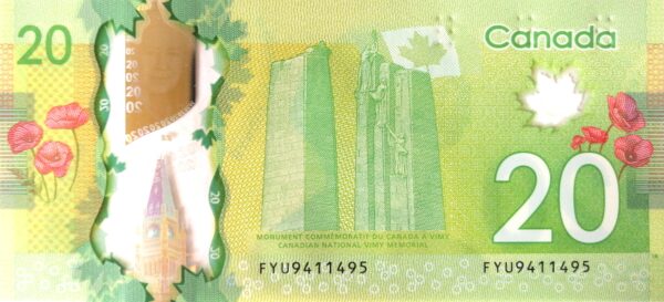 Canadá 2012 Billete 20 Dólares Polímero UNC