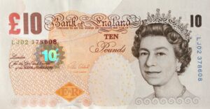 Billete Reina Isabel Inglaterra 10 Libras