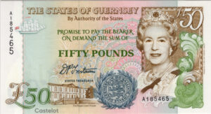 Guernsey 1994 Billete 50 Libra PMG 65