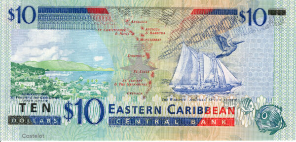 East Caribbean 2000 Billete 10 Dólares UNC