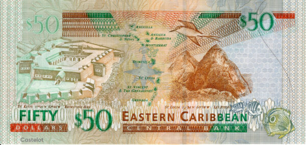 East Caribbean 2003 Billete 50 Dólares UNC