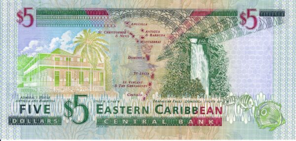 East Caribbean 2000 Billete 5 Dólares UNC