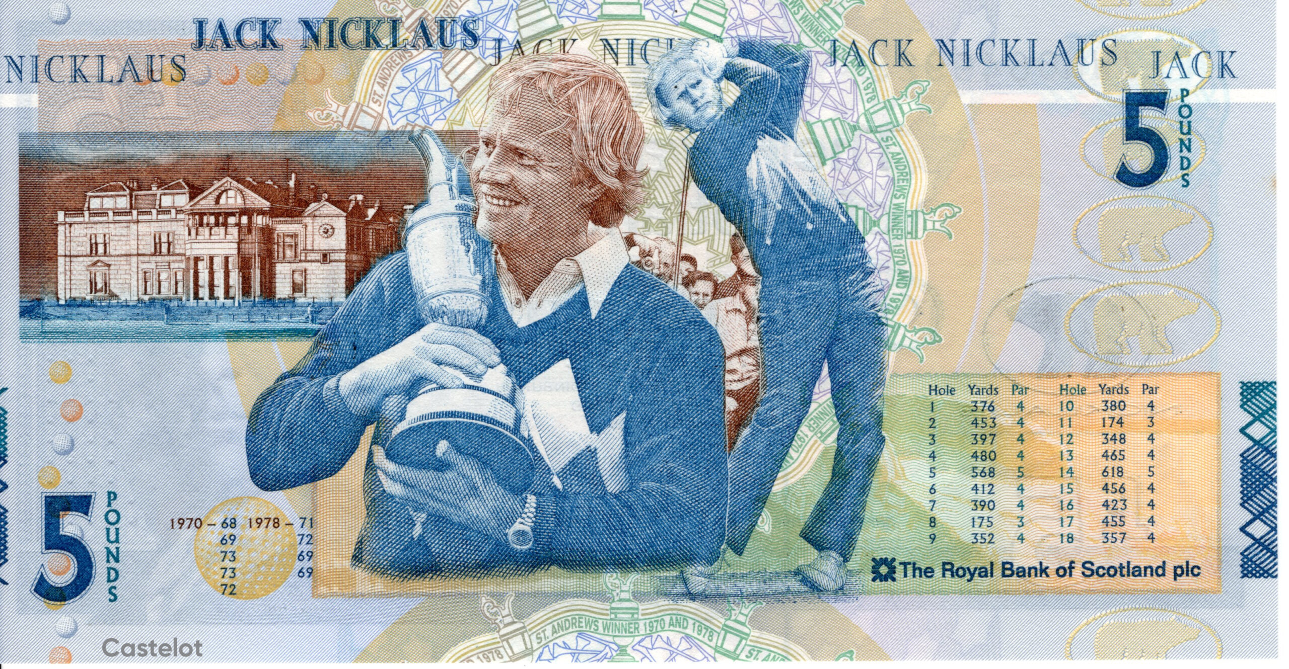 Escocia 2005 Billete £5 Conmemorativo Jack Nicklaus