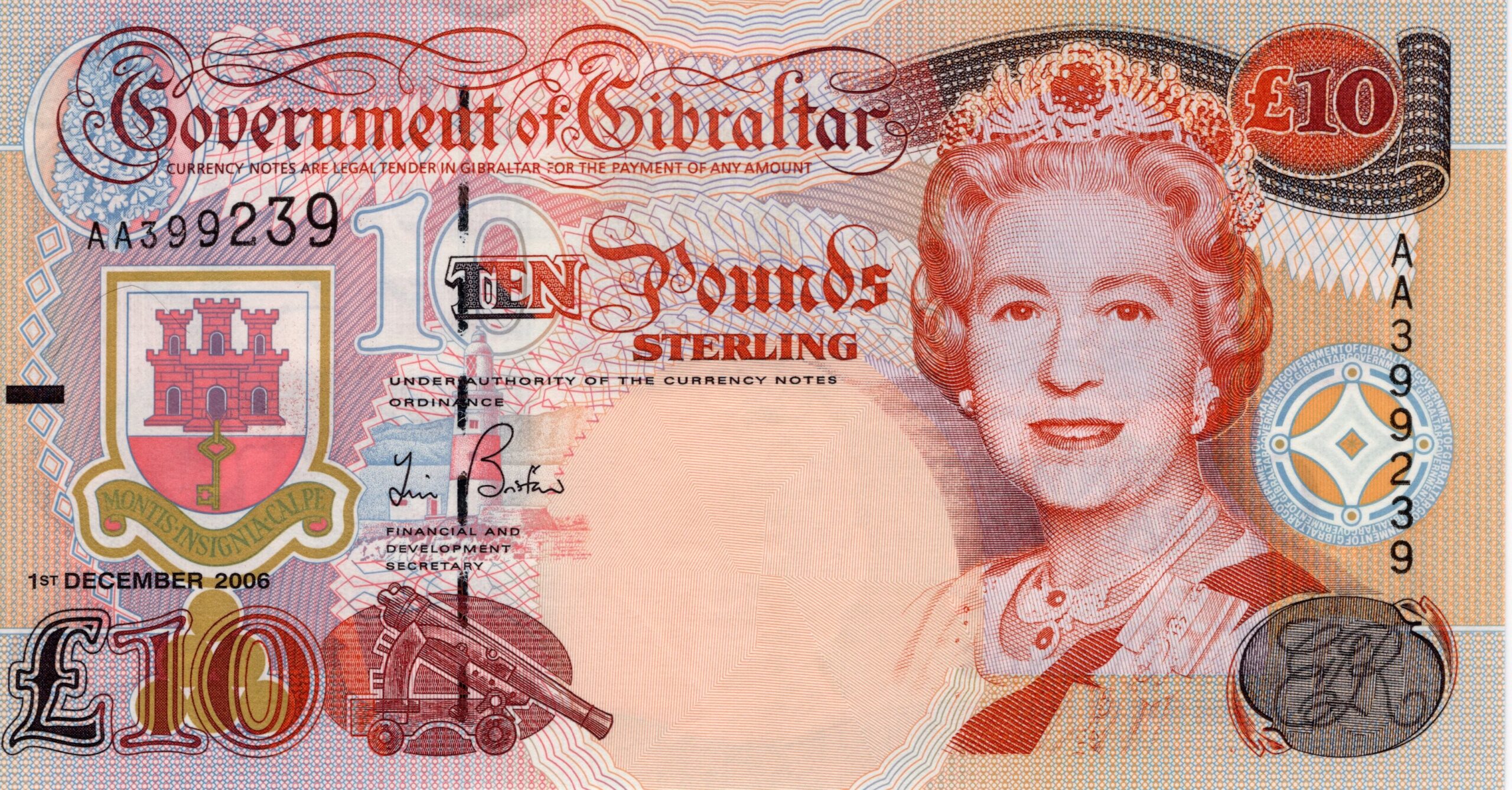 Gibraltar 2006 Billete 10 Libras UNC