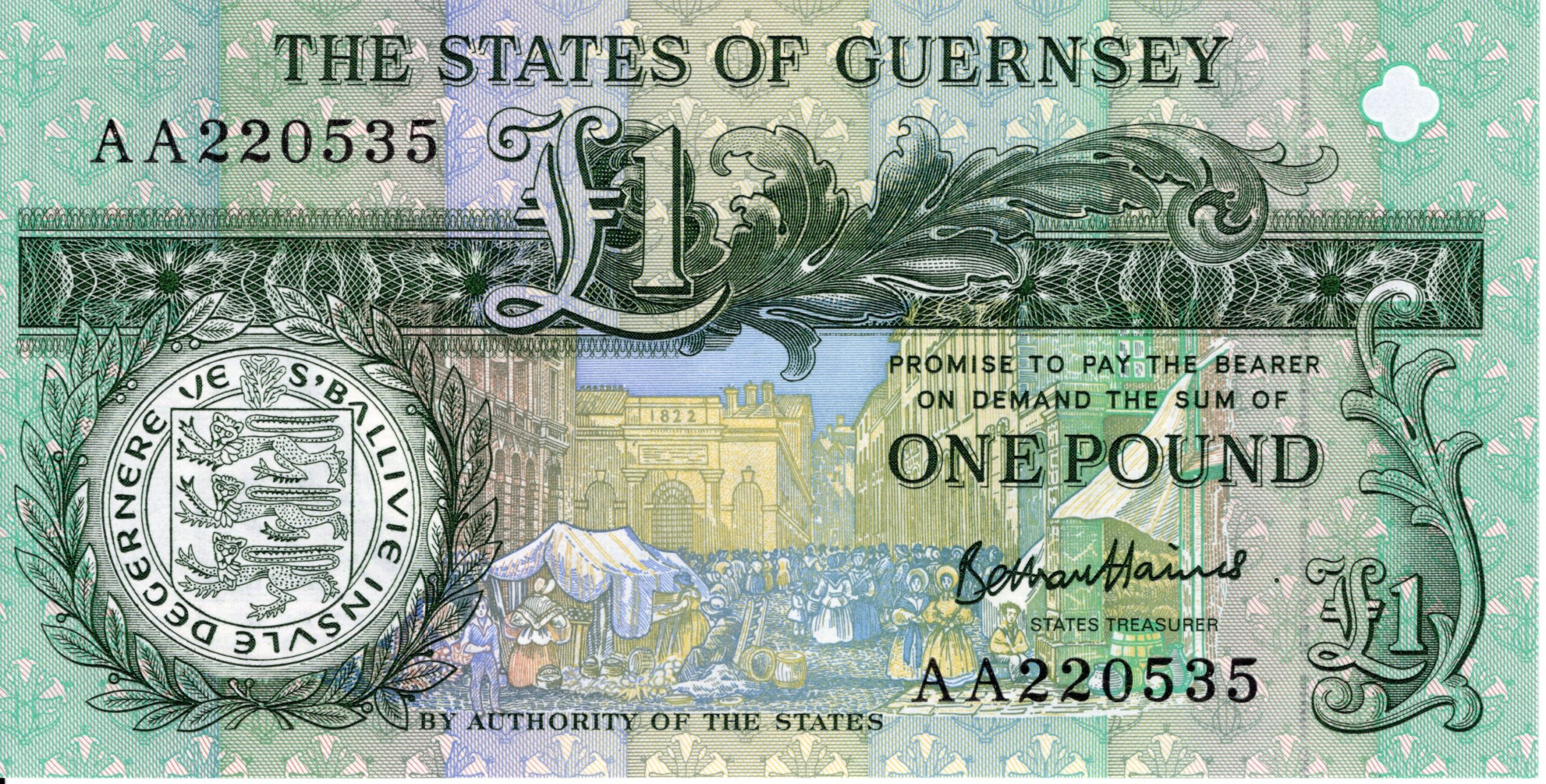Guernsey 2016 Billete 1 Libra UNC