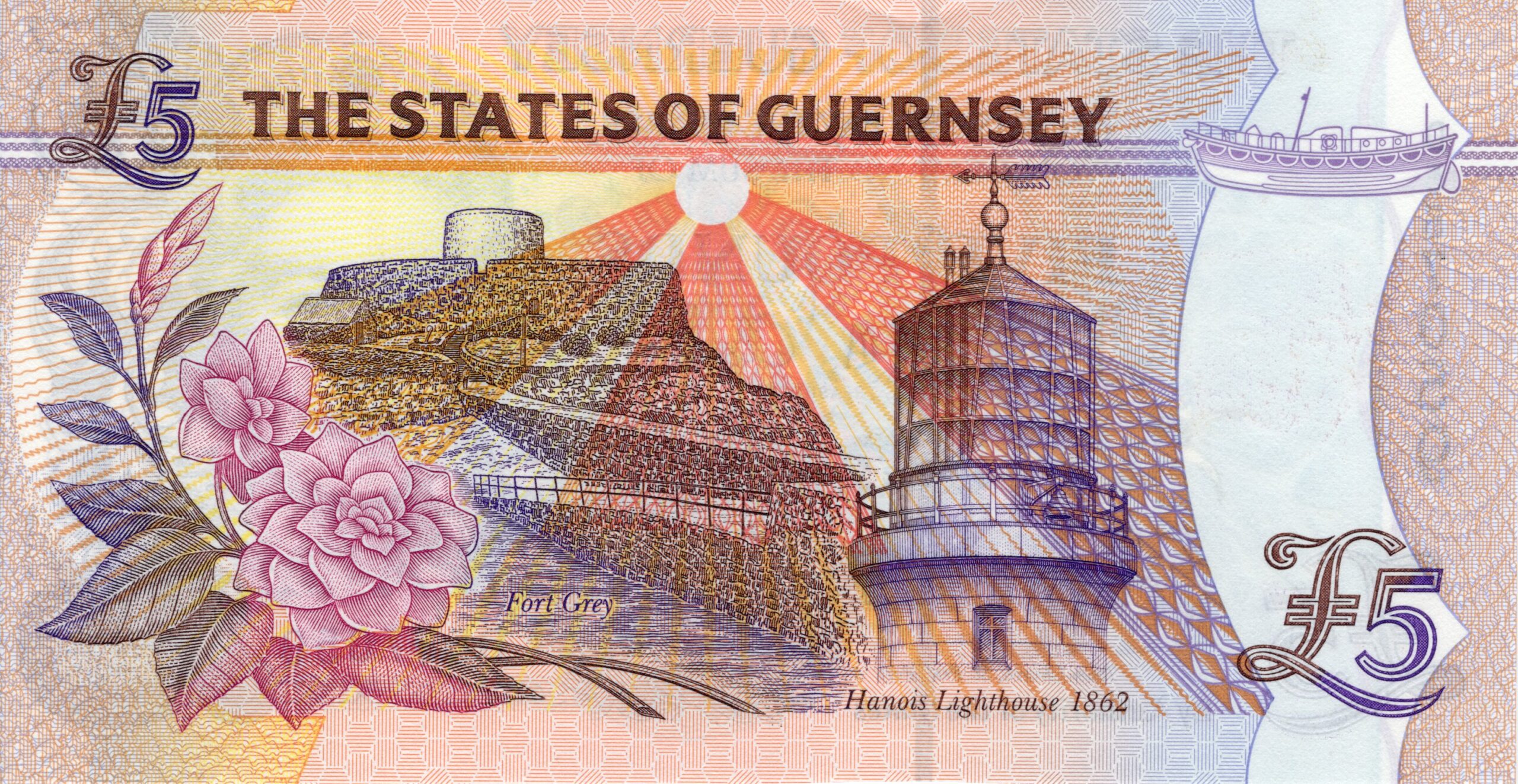 Guernsey 1996-2008 Billete 5 Libras UNC