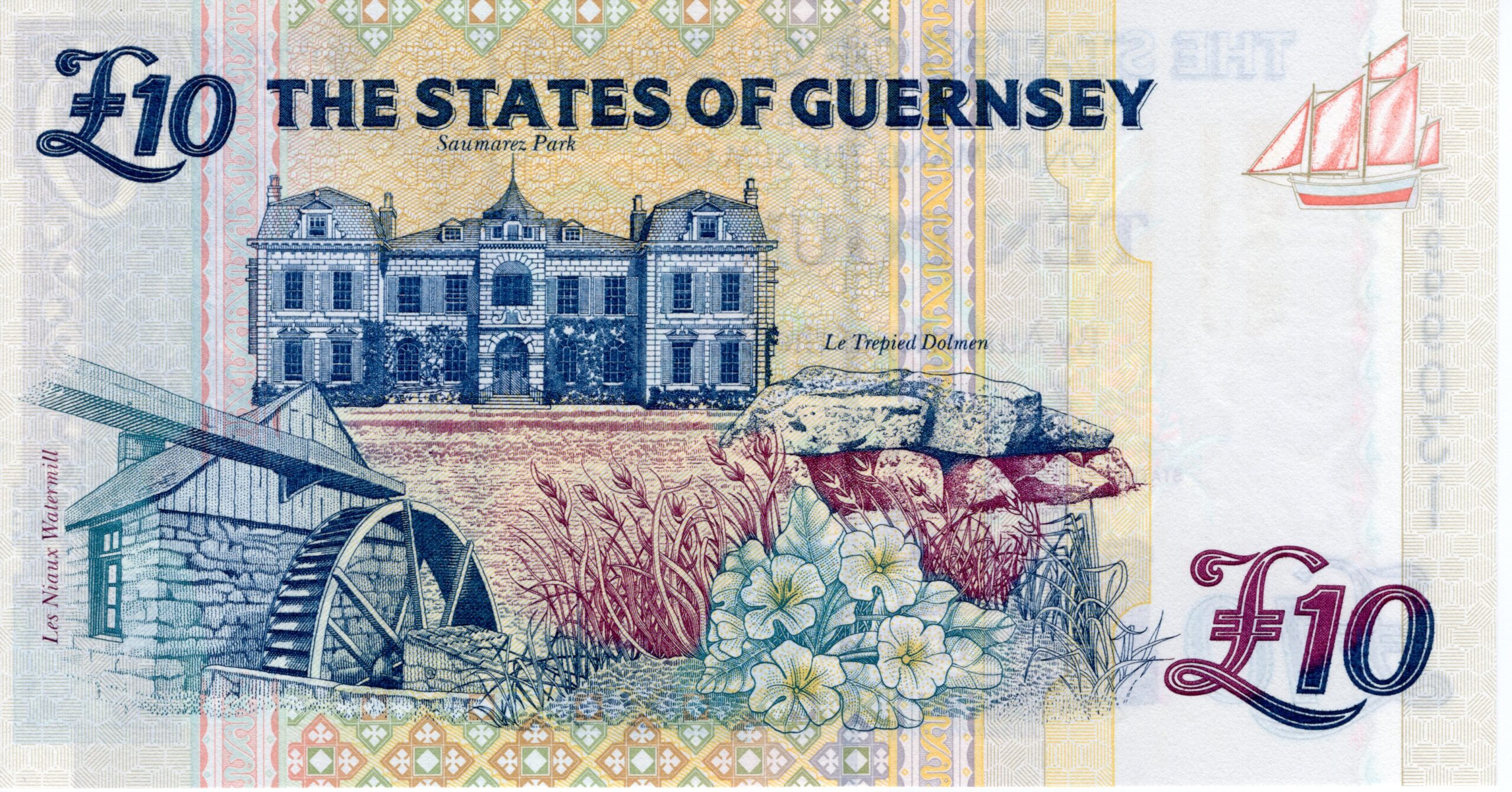 Guernsey 1995-2023 Billete 10 Libras UNC