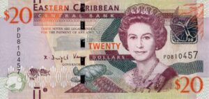 East Caribbean 2015 Billete 20 Dólares UNC