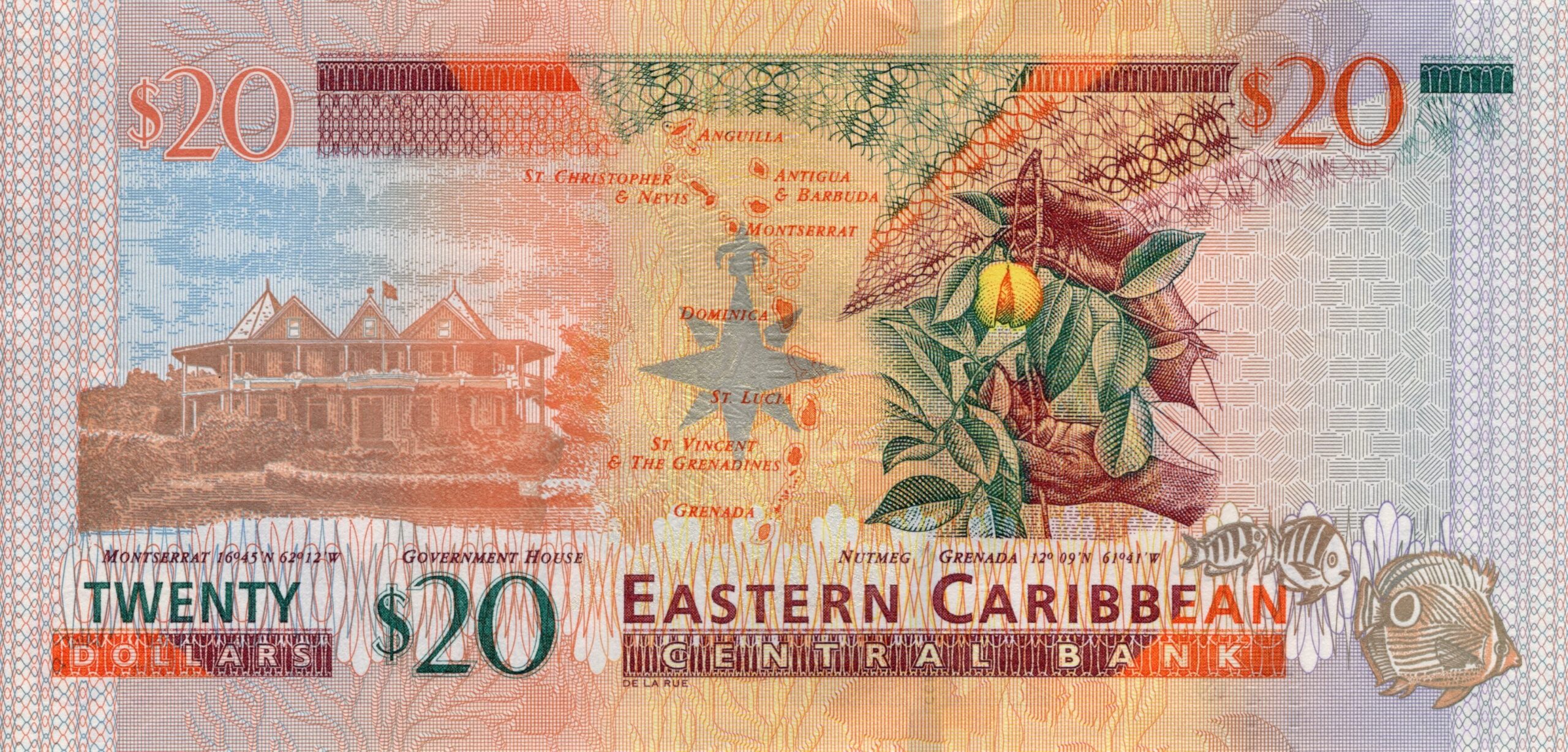 East Caribbean 2015 Billete 20 Dólares UNC